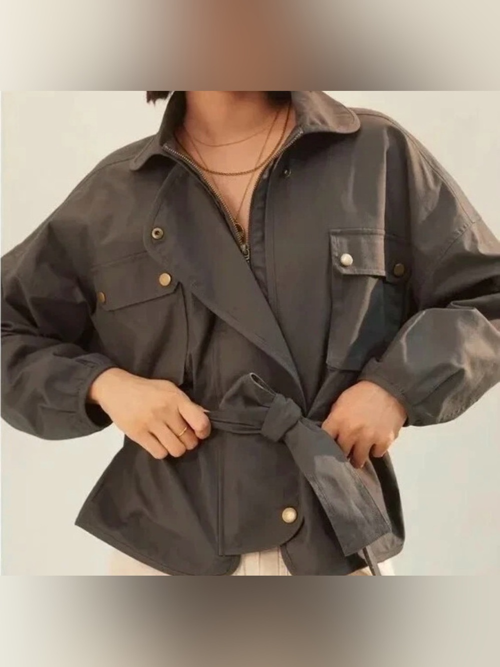 Mare Mare x Anthropologie Women’s Jacket Size XL Military Oversized Coat Trench